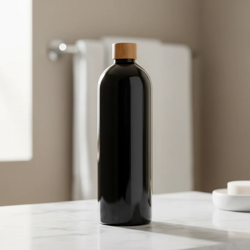black screw top bottle 1L refillable