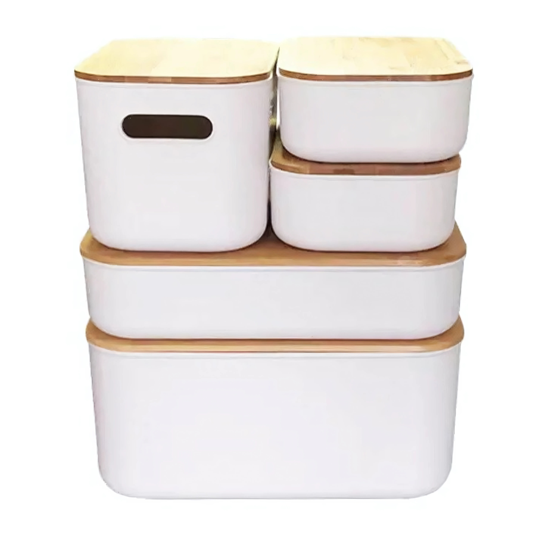 Plastic & Bamboo Storage Containers – Multi-Purpose Organisers for home, pantry, and bathroom storage solutions.
