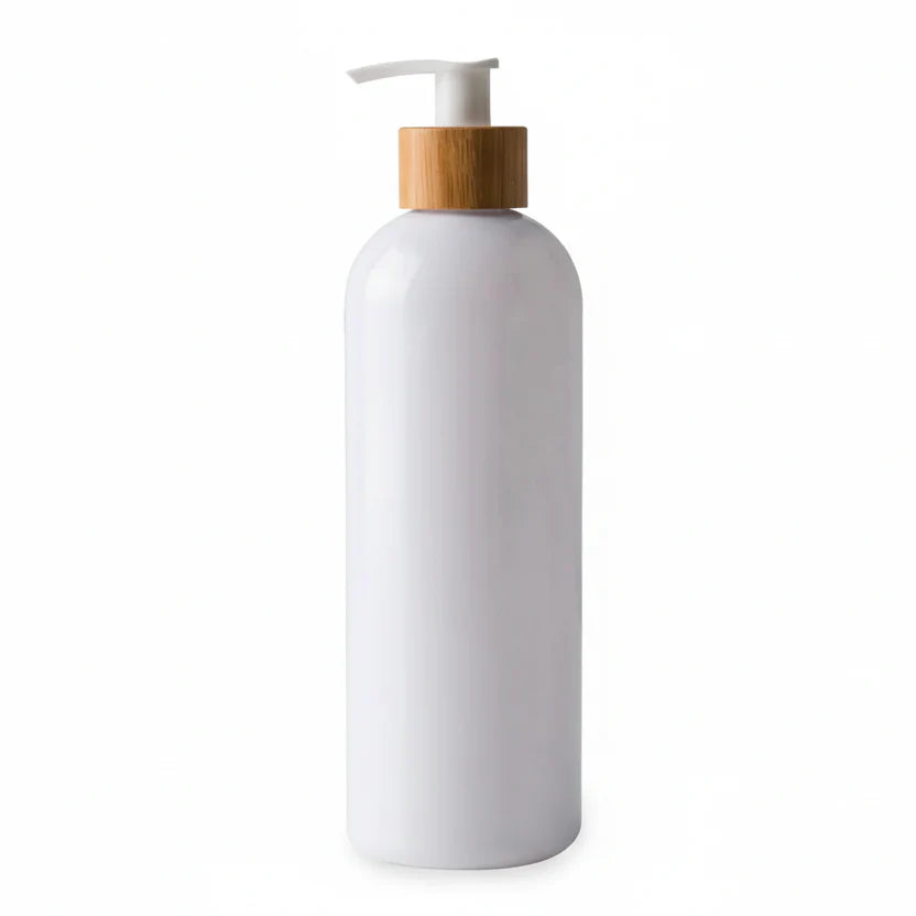 white pump bottle 500ml refillable