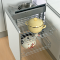 chrome blind corner cabinet organizer full access