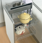 chrome blind corner cabinet organizer full access
