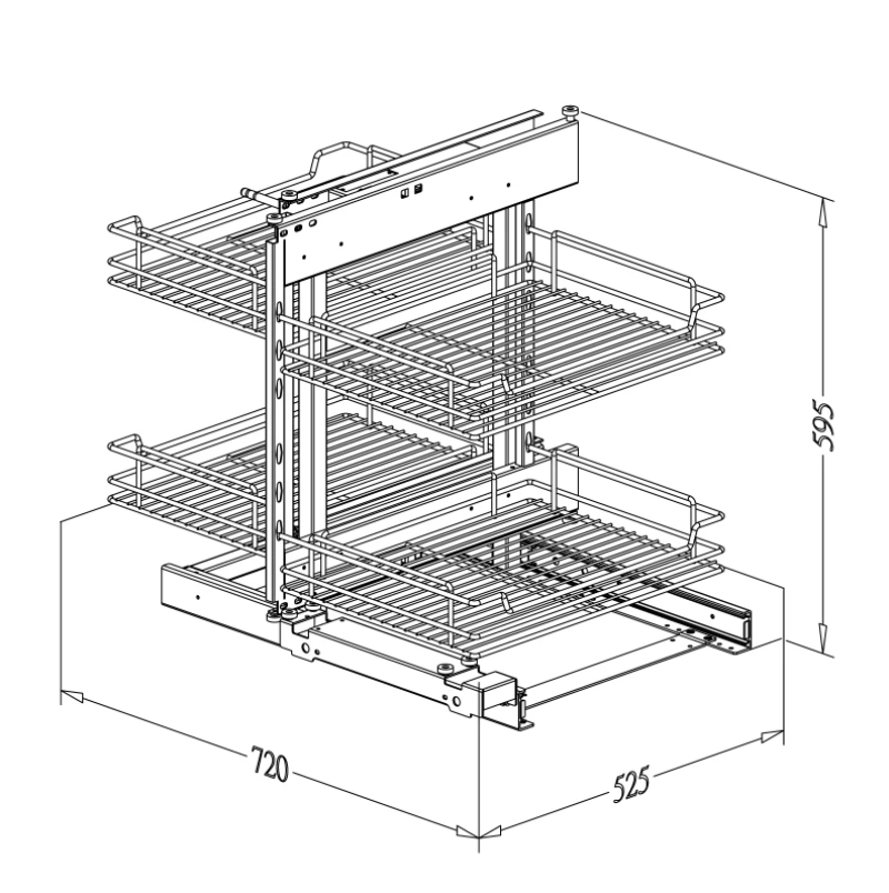 chrome blind corner cabinet organizer full access