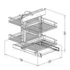 chrome blind corner cabinet organizer full access