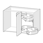 swivel corner unit left and right hand mechanism
