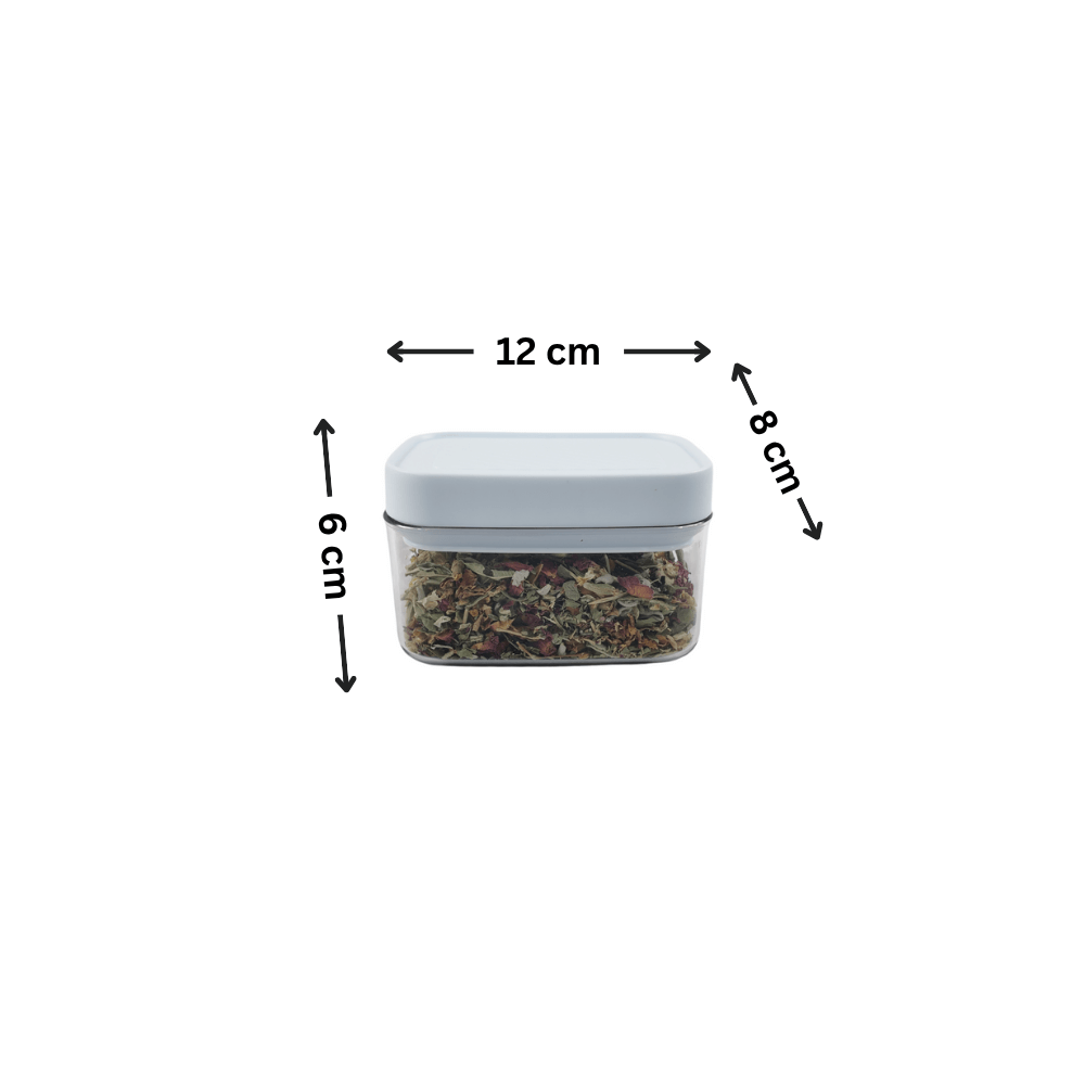 Elegant white airtight container 400ML for kitchen storage, pantry organisation, or fridge use. Ideal for decluttering and space-saving.