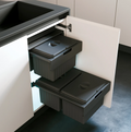 dual pull-out kitchen bin for 450mm cabinet