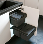 dual pull-out kitchen bin for 450mm cabinet