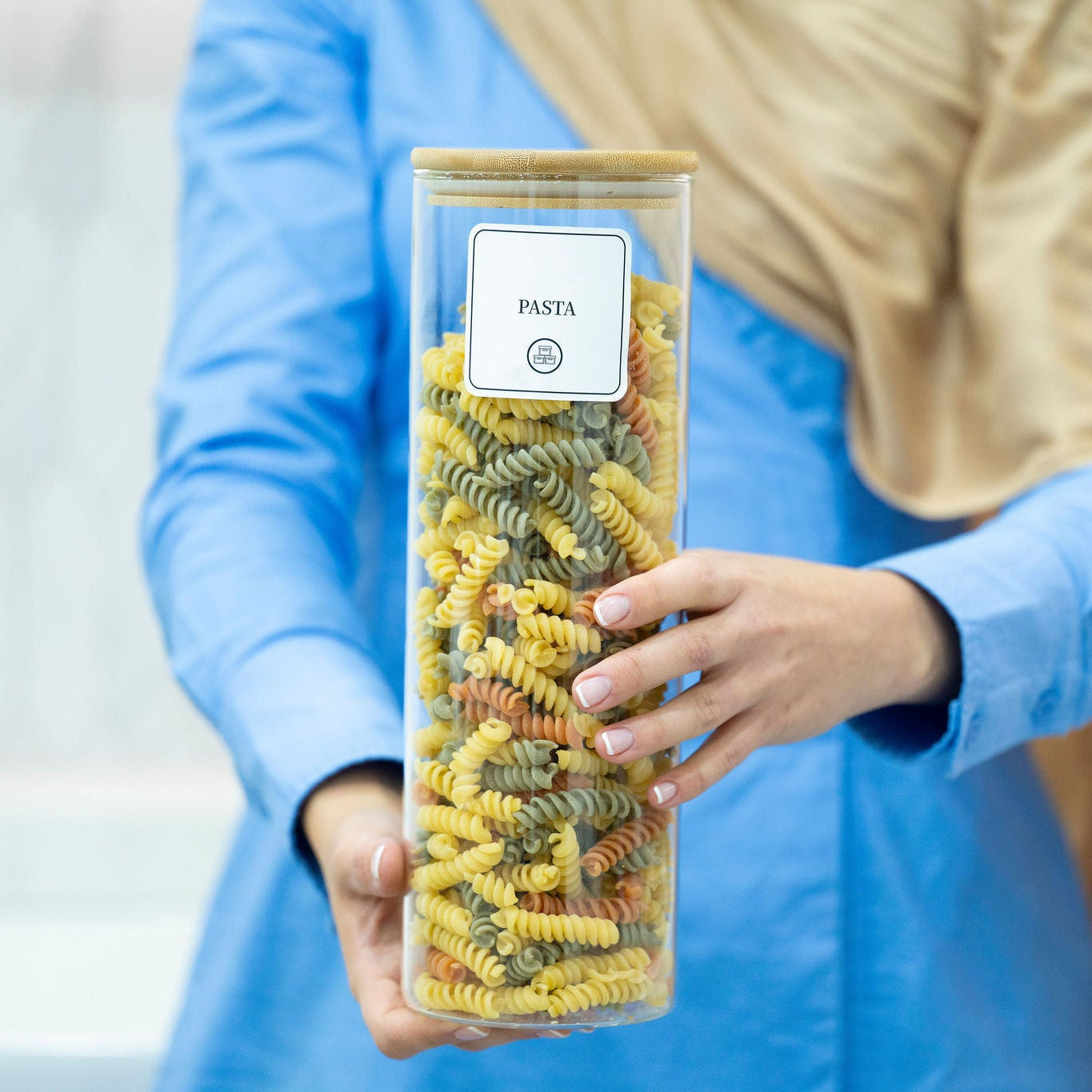 2100ml Glass Storage Jar with Bamboo Lid