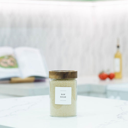 900ml Acacia Screw-On Glass Pantry Jar