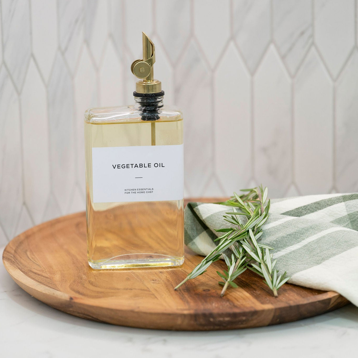 Glass Oil & Vinegar Book Bottle – 350ml Dispenser