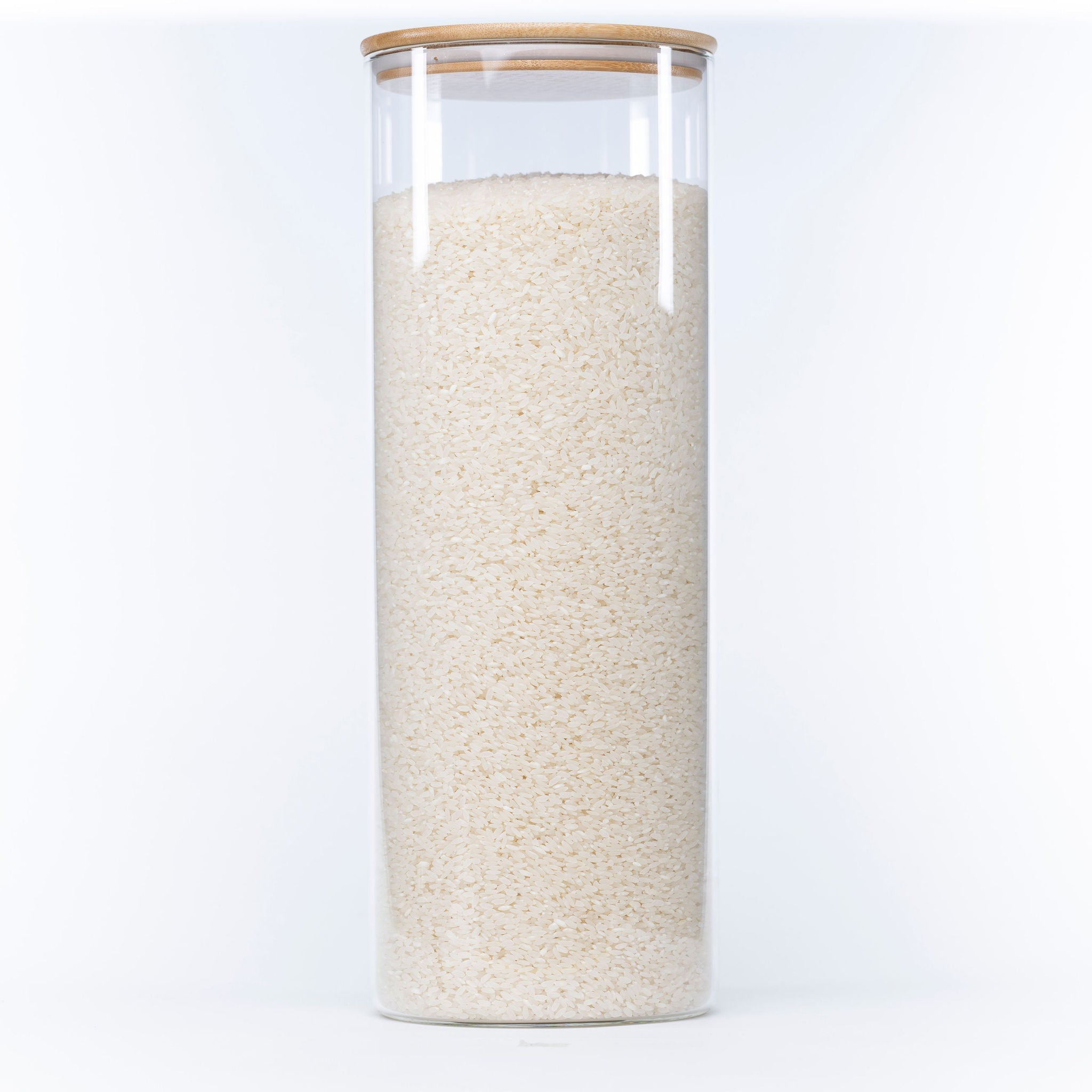 Large Glass Storage Jar with Bamboo Lid 6.4L - Kitchen Pantry Container