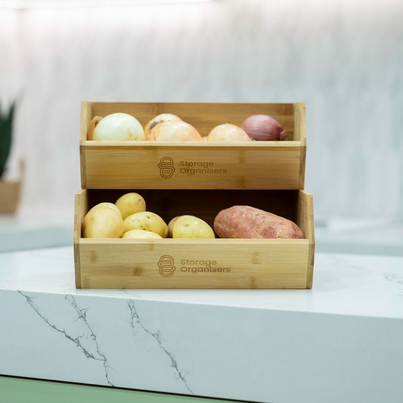 Stackable Bamboo Organiser Pantry Pack