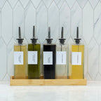 Glass Oil & Vinegar Book Bottle – 350ml Dispenser