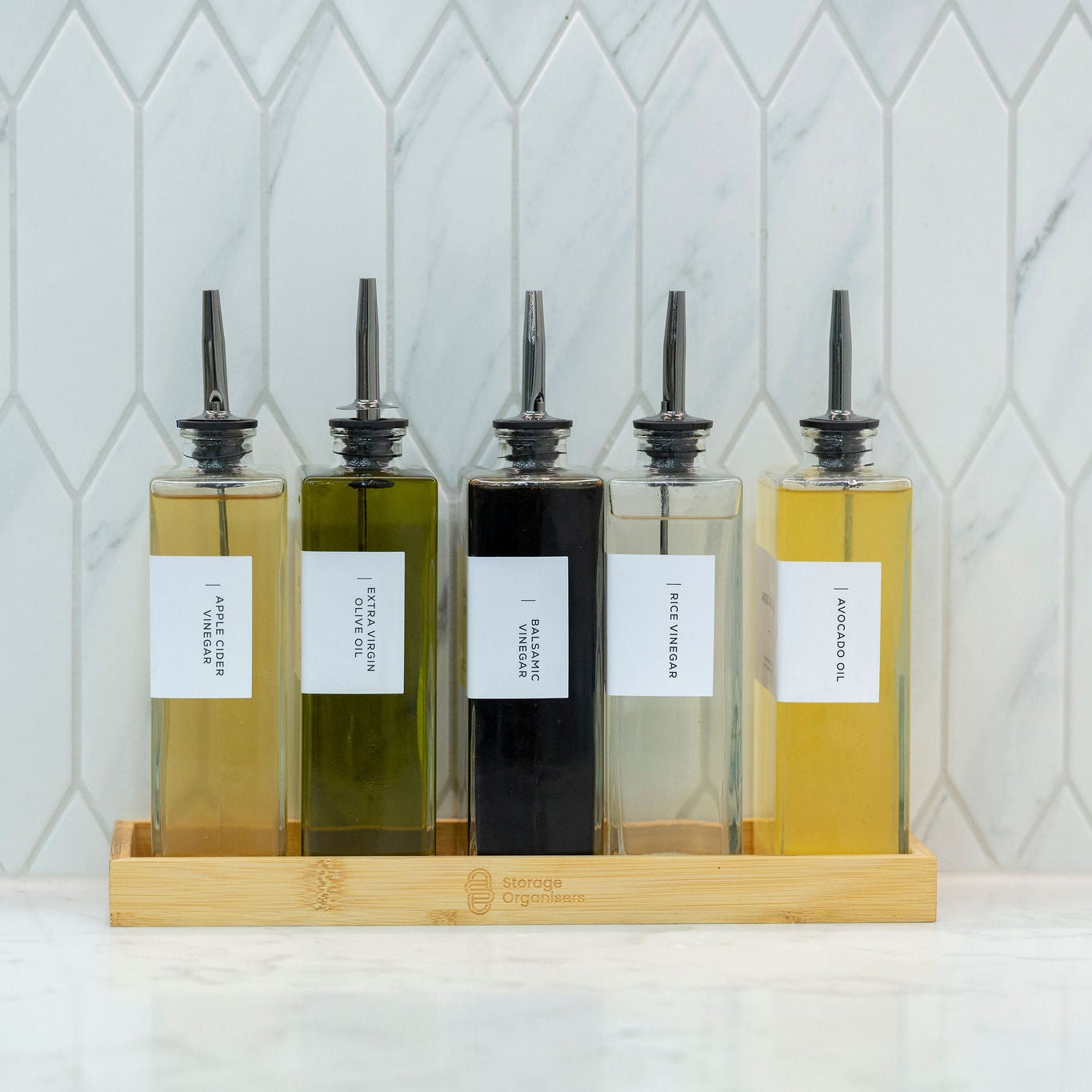 Glass Oil & Vinegar Book Bottle – 350ml Dispenser