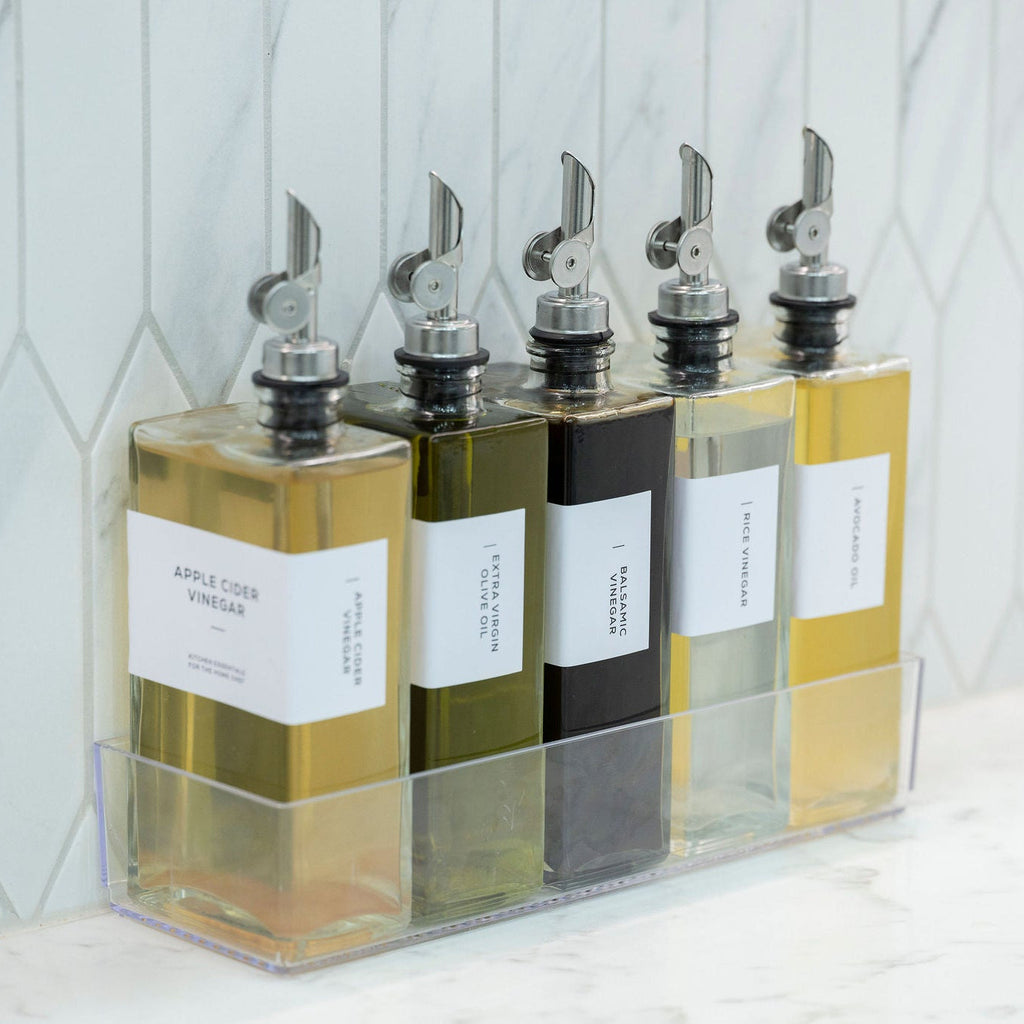 Glass Oil & Vinegar Book Bottle – 350ml Dispenser