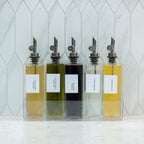 Glass Oil & Vinegar Book Bottle – 350ml Dispenser