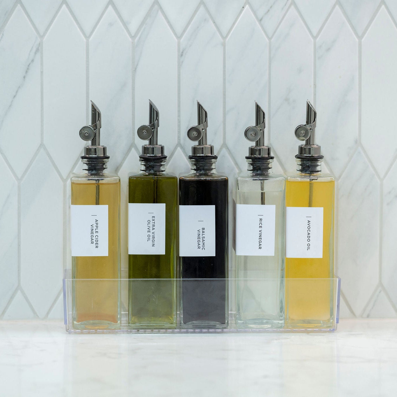 Glass Oil & Vinegar Book Bottle – 350ml Dispenser