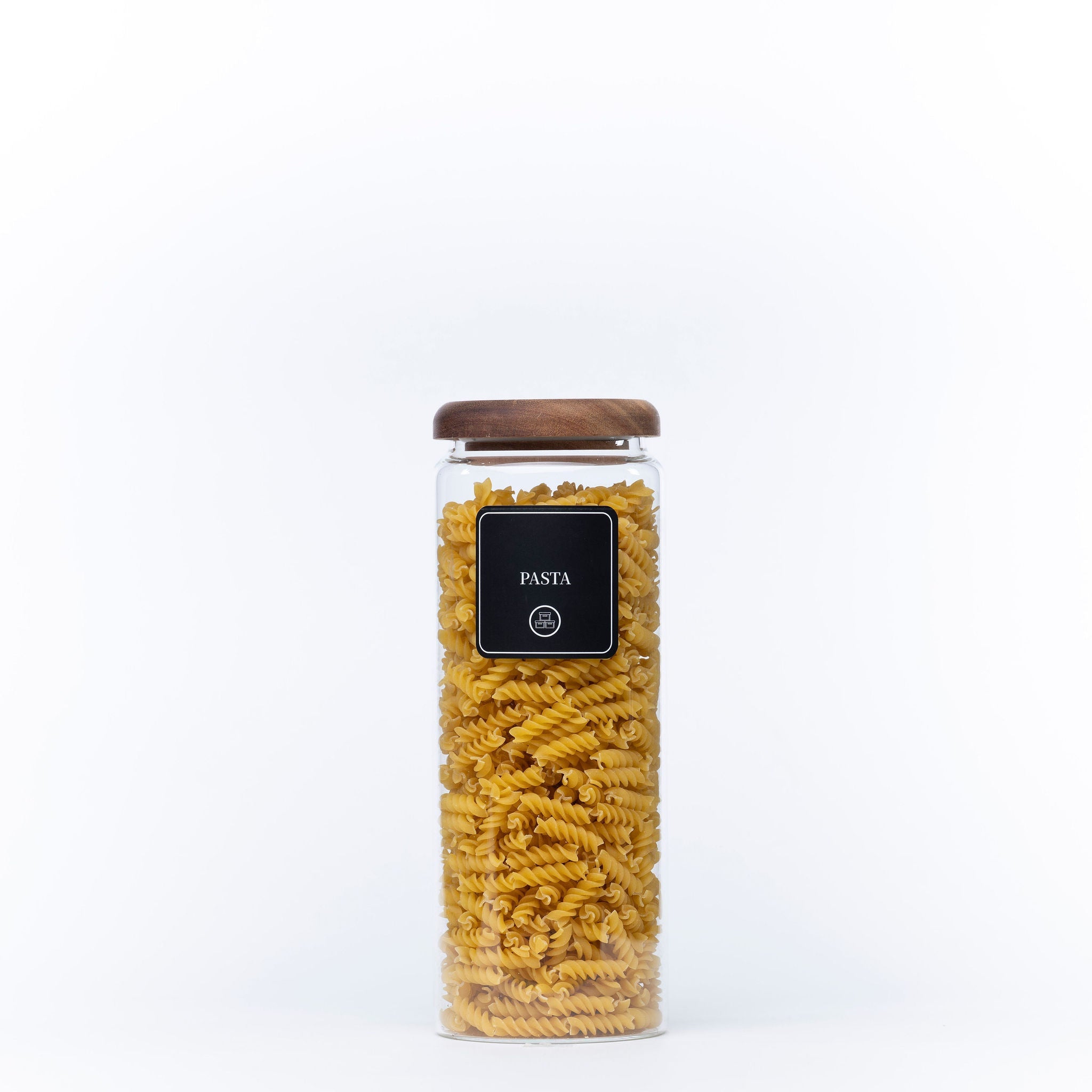 1500ml Acacia Glass Jar – Airtight Kitchen Storage