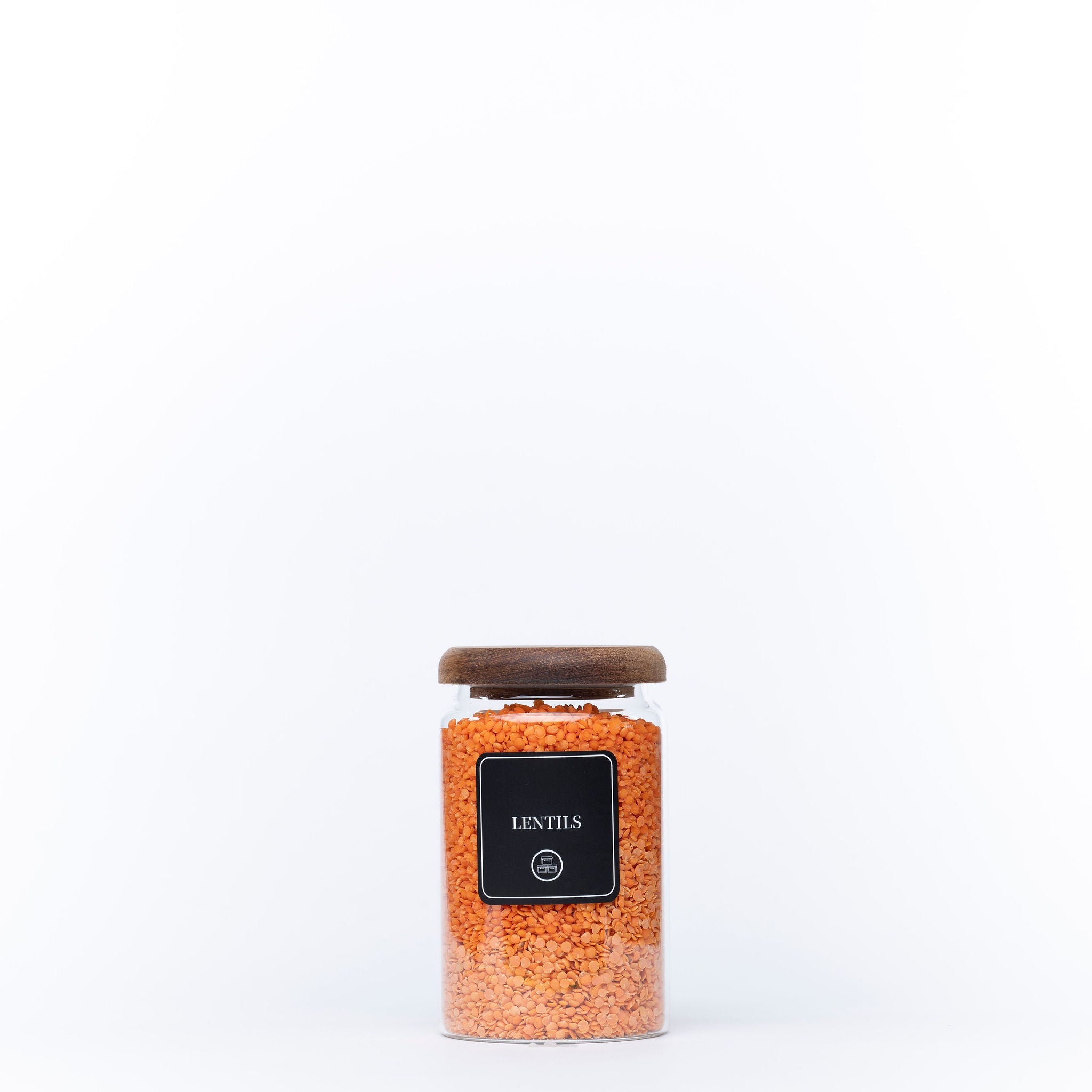 900ml Acacia Glass Jar – Airtight Kitchen Storage