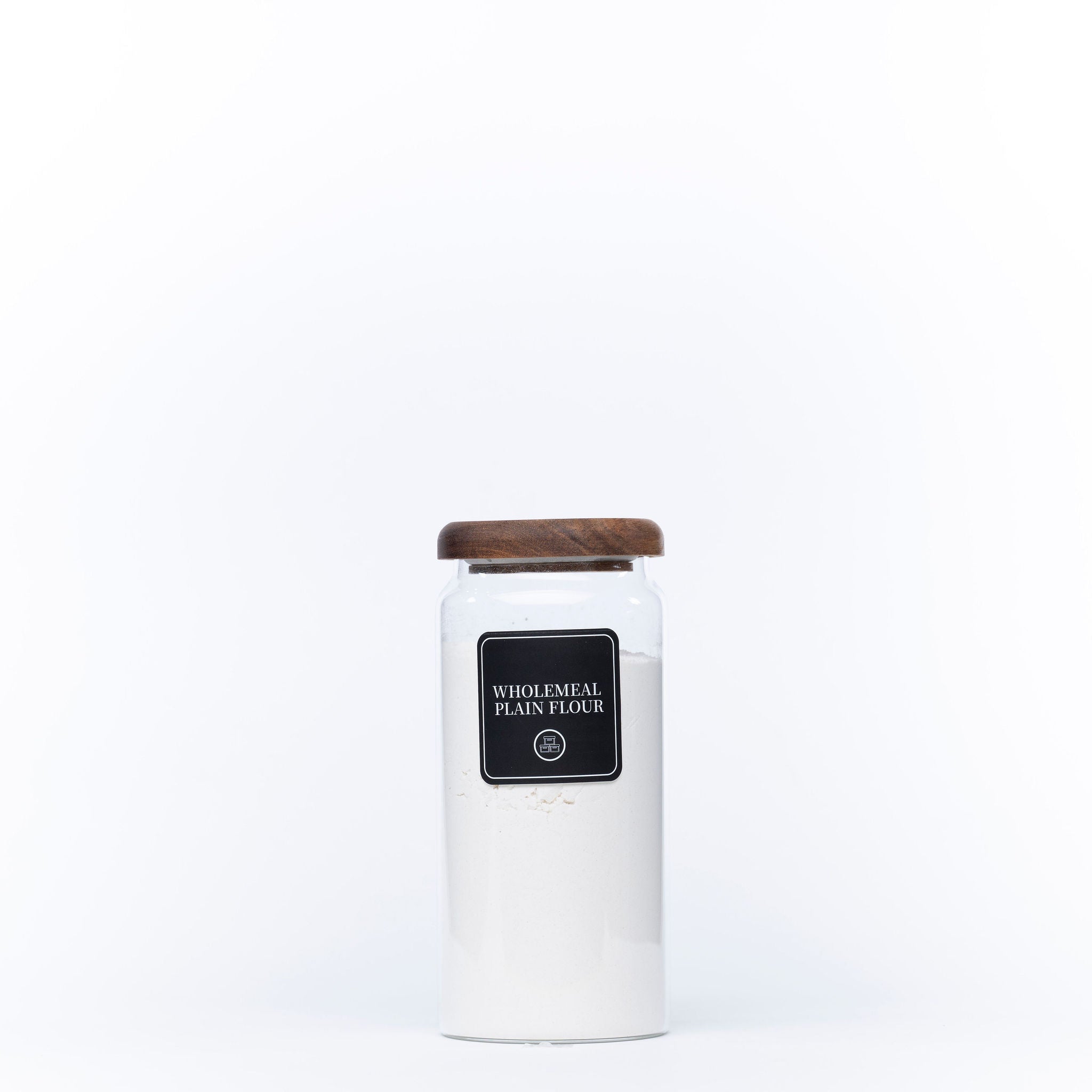 1200ml Acacia Glass Jar – Airtight Kitchen Storage