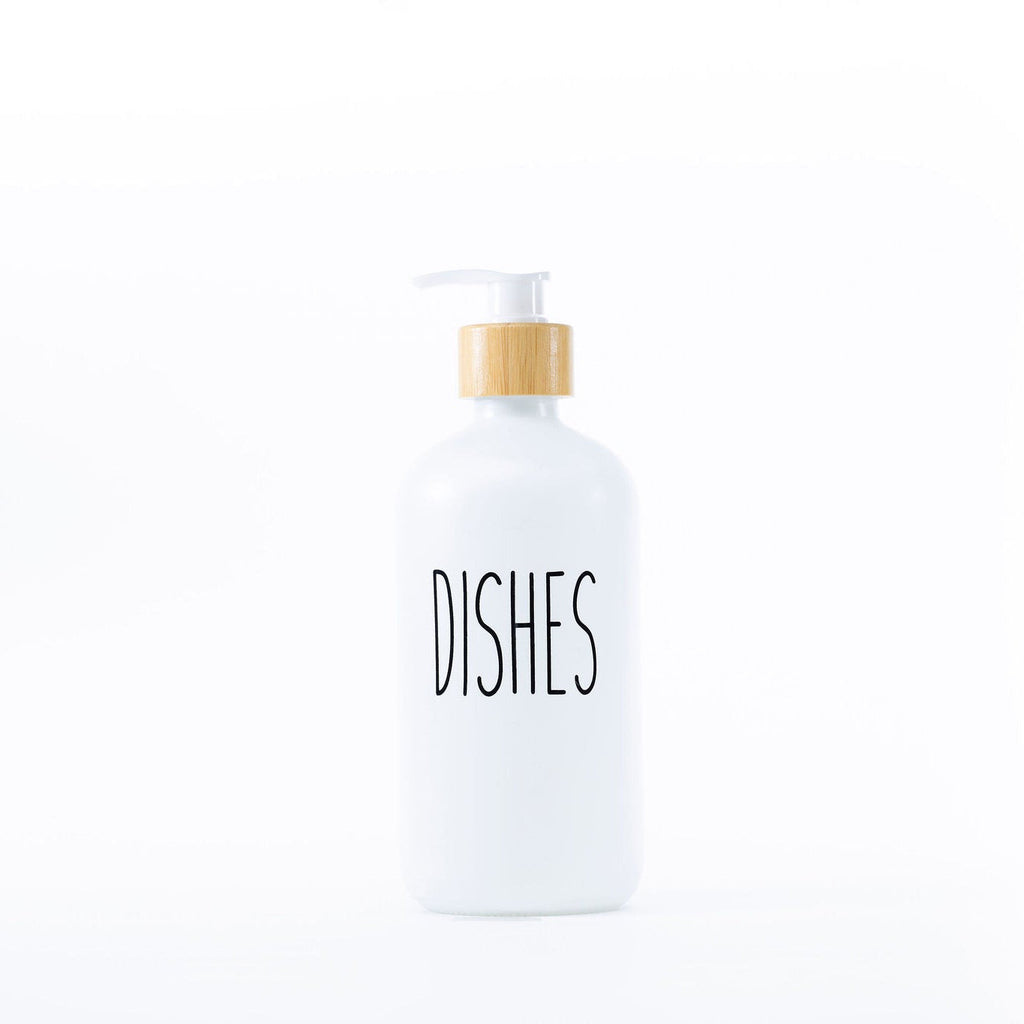 White Glass Pump Bottle – 500 ml Refillable Dispenser