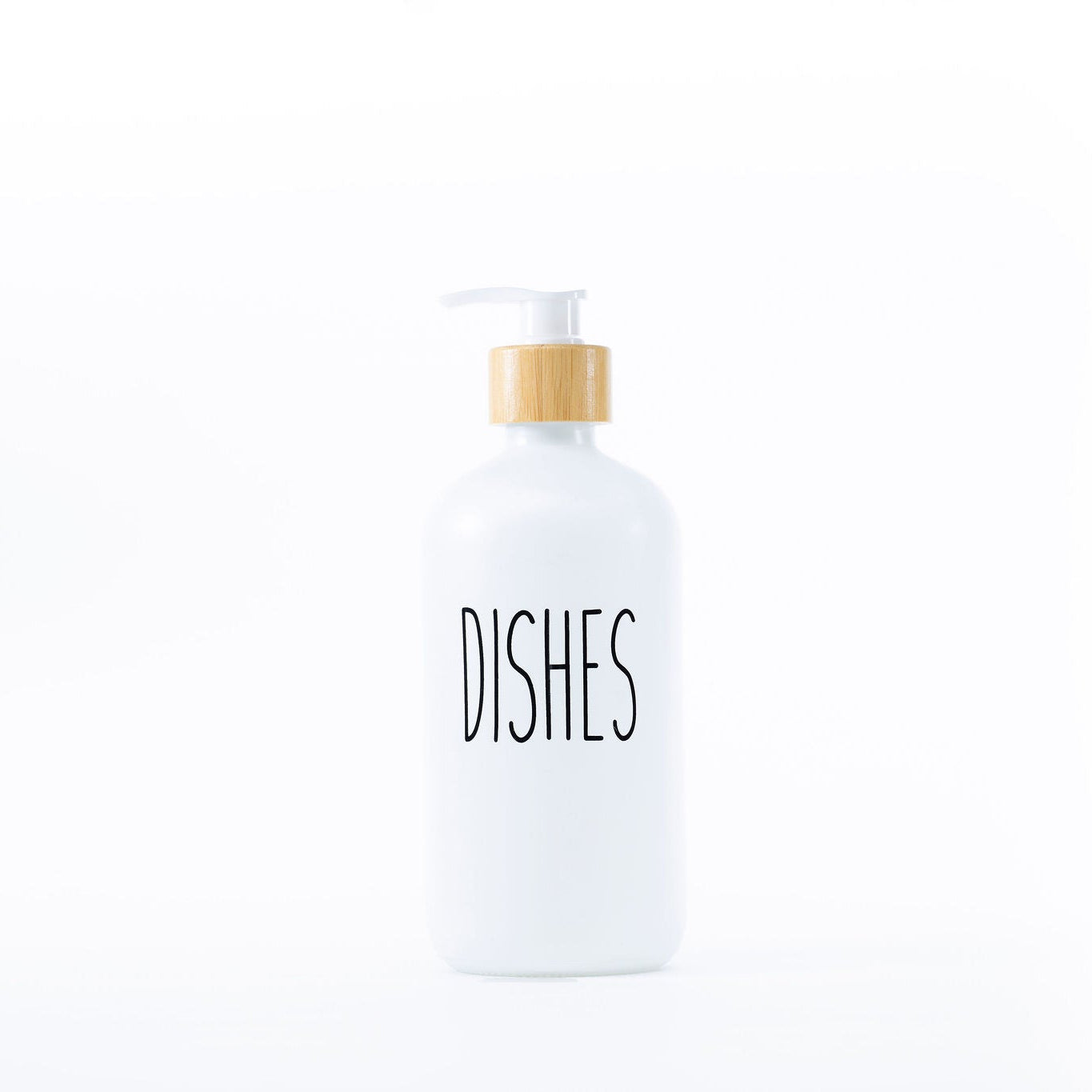 White Glass Pump Bottle – 500 ml Refillable Dispenser