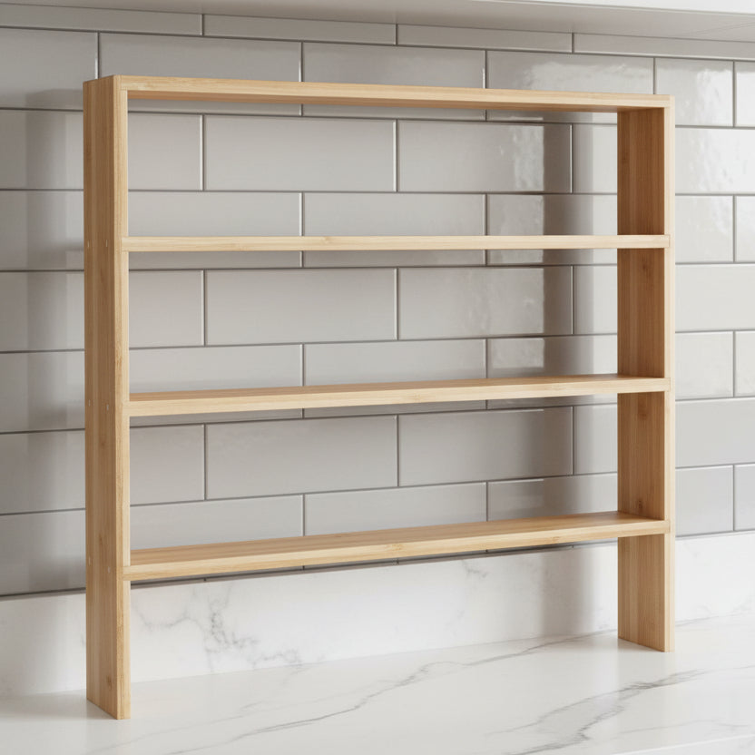 Standing 4-Tier Spice Rack with 24 × 120 ml Herb & Spice Jars Pack