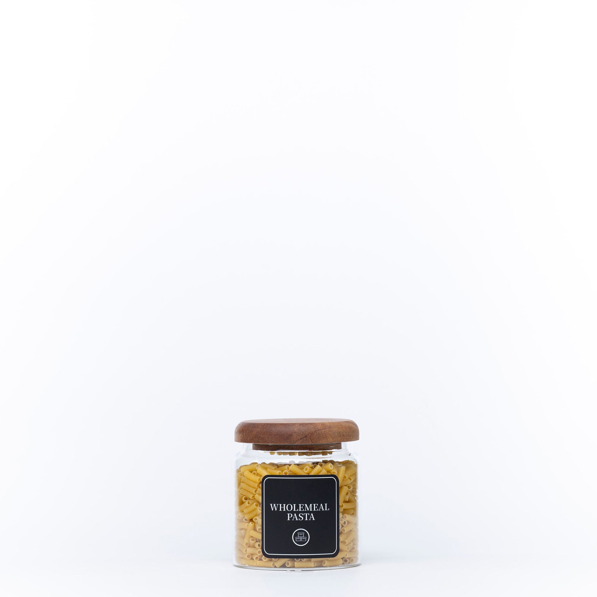 600ml Acacia Glass Jar – Airtight Kitchen Storage Solution