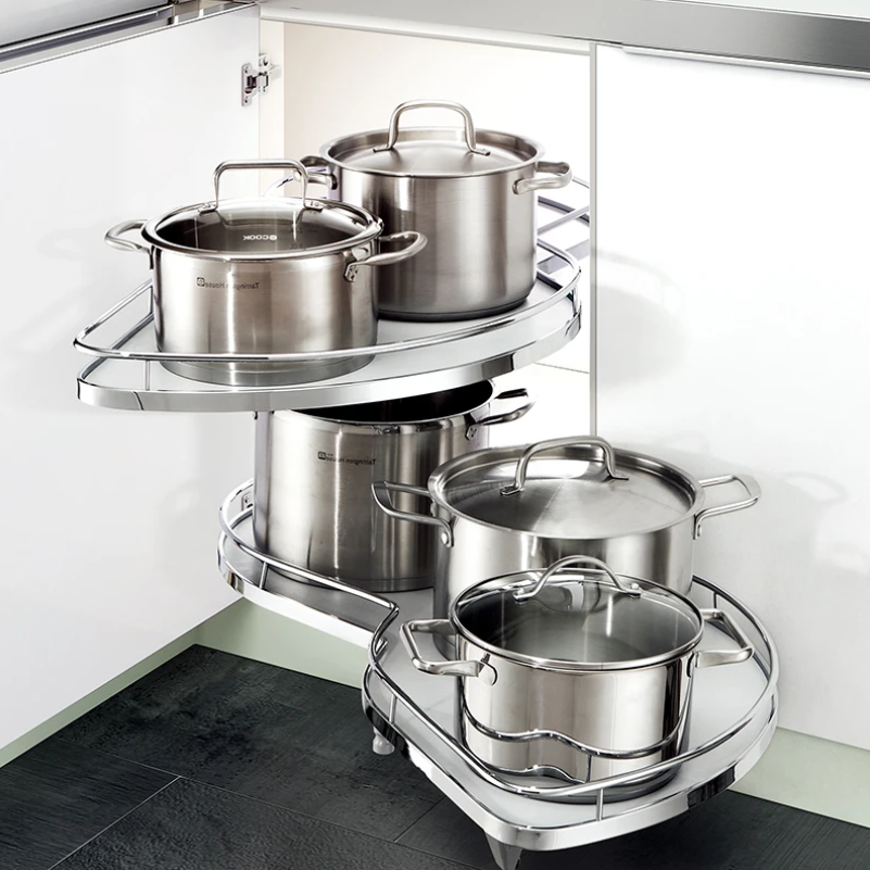 swivel corner cabinet shelf 800–900mm storage unit