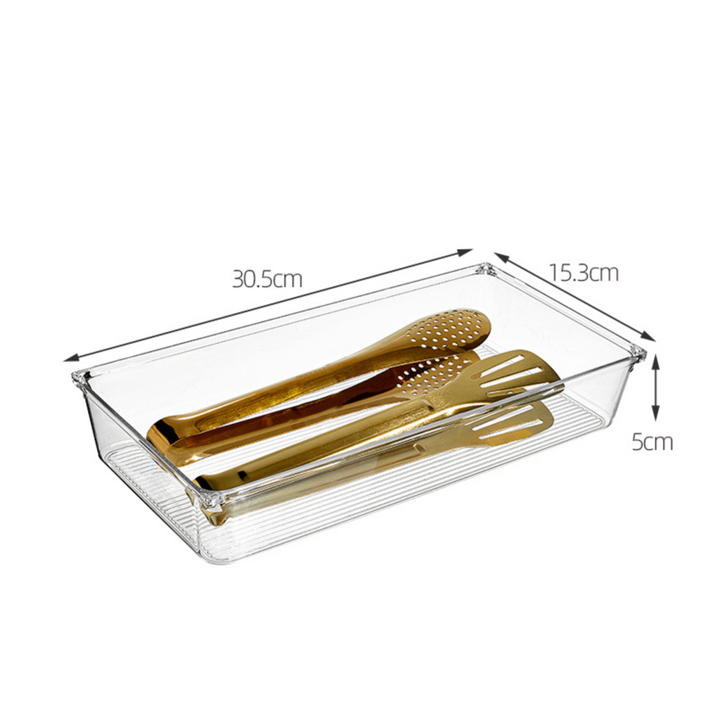 Clear Drawer Organiser Set – 8pc Modular Storage for kitchen utensils