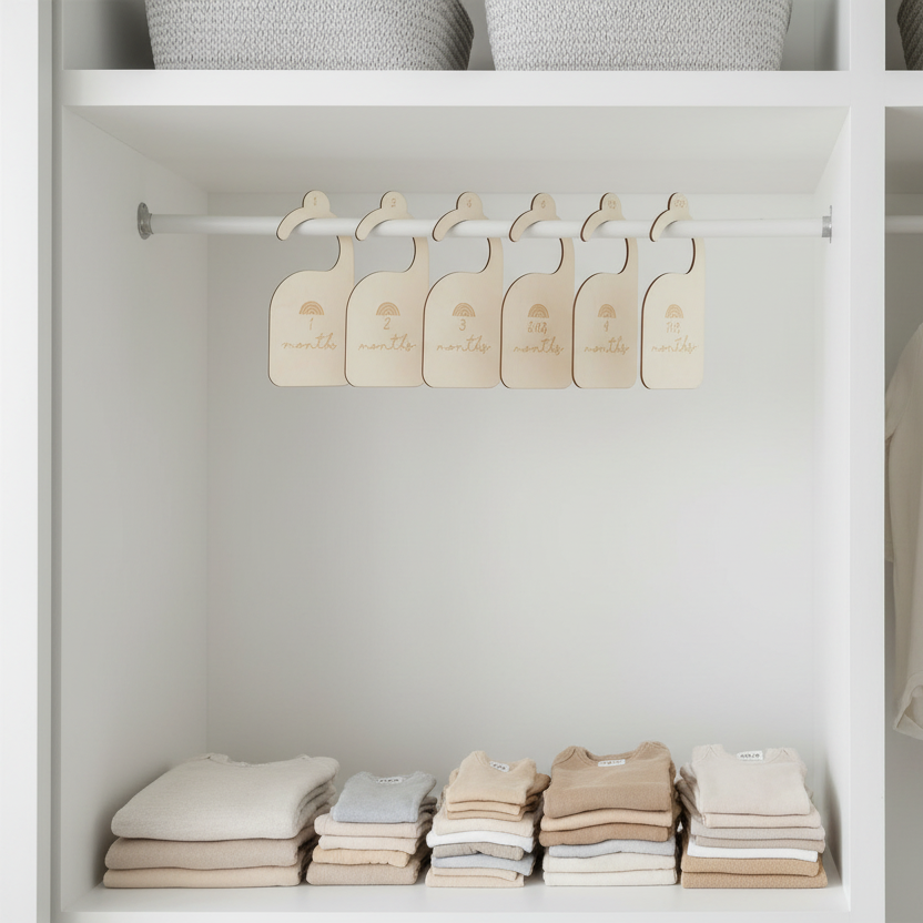 6 Pack Wardrobe Dividers – Natural Plywood